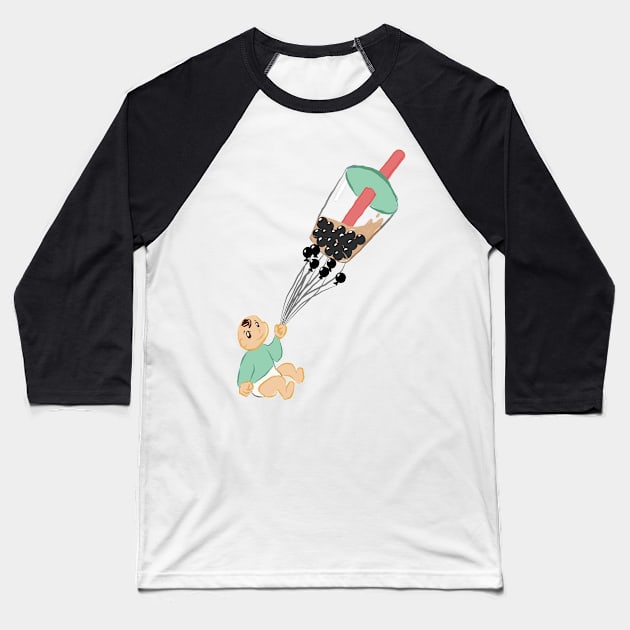 Boba Baby (Mint Variant) Baseball T-Shirt by anisine